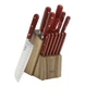 Martha Stewart, 14 Pc - Stainless Steel Cutlery Set w Wood Block  (Choose Color)