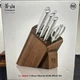 Cangshan L1 Series German Steel forged 7-Piece Cleaver Knife Block Set white