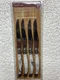 Crofton Laguiole Steak Knife Set 4 Piece White Marbled Handles New Sealed