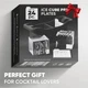 Berlinzo Ice Cube Prints &ndash; 24 Unique Ice Stamp Designs for Cocktails & Whiskey