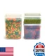 W&P Freezer Cubes Set of 3 (16oz, 40oz, 64oz) Stackable Frozen Food Containers