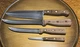 Vintage Chicago Cutlery 4 Pc Knife Set w/ Wood Handles, knives 42S 66S 61S 102S