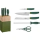 Henckels Zwilling Now S 6-Piece Block Set Green Bread Chef Paring Friodur