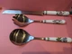 3 Piece Portmeirion Botanic Garden Stainless Steel Porcelain Handle Serving