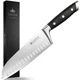Saken Santoku Knife - 7-Inch Japanese Chef Knife with High-Carbon German Stee...