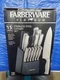 FARBERWARE 15PC. HIGH CARBON STAINLESS STEEL KITCHEN CUTLERY KNIFE BLOCK SET