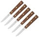 5 PACK Chicago Cutlery Paring Kitchen Knife 3" HC Steel Full Blade Walnut Handle