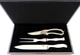 Belgique Tools of the Trade 3 Piece Stainless Steel Carving Set Storage