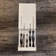 Vintage 4 Piece CUTCO Knife Set 1720, 1723, 1725, 1727, Orange/Brown Swirl