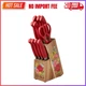 The Pioneer Woman Sweet Rose 11-Piece Stainless Steel Knife Block Set, Red