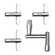 4 Piece Professional Drum Key Set with Continuous Motion Speed Tuning Key