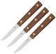 3 PACK Chicago Cutlery Paring Kitchen Knife 3" HC Steel Full Blade Walnut Handle