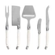 French Home 5-Piece Laguiole Cheese Knife, Fork, and Slicer Set with Faux Ivory