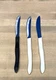 Cutco 1759 Table Knives Lots Of 3 - 2 White Handle And 1 Black Handle
