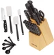 Farberware 22-Piece Never Needs Sharpening Triple Rivet Cutlery Knife Block Set