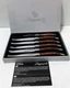 Trudeau Laguiole Steak Knives with Pakkawood Handles, Set of 6, Stainless/Wood
