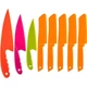 8 Pcs Kid Cooking Kitchen Knife Set Plastic Serrated Edges Children's Safe Ch...