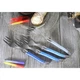 French Home Set of 4 Laguiole Shades of Blue Cake Forks