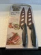 New Tekno Copper Knife set of 2 stainless steel knives no sharpening FREE SHIP
