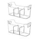 SCPB Tall Narrow Clear Bins w/ Dividers - Plastic Containers for Organizing Kit