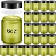 Domensi 24 PC 6oz Glass Jars w/Lids Leakproof Airtight Empty Cosmetic Containers