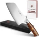 Curved Blade Stainless German Steel Vegetable Cleaver Kitchen Knife (7in)