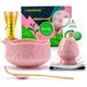 TEANAGOO 7-PCS Pink Matcha Whisk Set with Cherry Blossom Design, Complete Ceremo