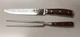 FORGED IN FIRE Stainless Steel 8" Carving Knife 7" Fork 2 Pc Set A&E Channel New