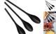  Cutlery 3-Piece Mixing Spoons Set (B311), BPA Black 9.875", 11.75", 13.75"