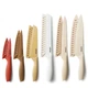Carote 12 Pcs Kitchen Knife Set Stainless Steel Nonstick Ceramic Coating - Taupe