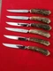 Vtg OTHELLO SOLINGEN ROSTFREI 6 Antler Stag Handl 9"×4.5"Blade Steak Knives.OBO Vtg OTHELLO SOLINGEN ROSTFREI 6 Antler Stag Handl 9"×4.5"Blade Steak Knives.OBO