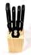 Knife Block Farberware Classic 6-Piece Set Stainless Steel Triple Riveted