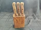 Chicago Cutlery 103S 6 Piece Steak Knife w/ Wooden Handle Set Including Block