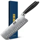 HOSHANHO 7 Inch Nakiri Knife, Japanese High Carbon Powder Steel Vegetable Cle...