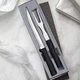 Rada Cutlery G213 2-Piece Carver Gift Set: Knife & Fork - Black Handle