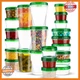 PLASTICPRO 24-Pack Twist Top Food Storage Containers Assorted Sizes