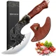 ROCOCO Viking Cleaver Knife Birthday - Butcher Meat Cutting 6.2", Black