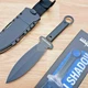 Cold Steel Shanghai Shadow Fixed Knife 7" 1055 Steel Blade Polypropylene Handle