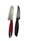 KitchenAid Santoku & Utility Knife Set Red Black Stainless Steel