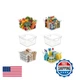 MOONEDGE 6-Pack Clear Plastic Storage Bins &mdash; Open-Top PET Storage Containers & O