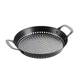 Tramontina Grill 12" Round Carbon Steel Perforated Holes Side Handles Oven Safe