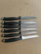 6 PC 4-1/2" Calphalon Contemporary SharpIN Serrated Steak Knife Forged 1161621
