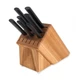 Rada Cutlery Essential Oak Block Set G258 Black Handles