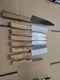 7 PACK LionSTEEL Single Steak Kitchen Knife 4" W.1.4116 Steel Blade Wood Handle