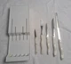 CUTCO 5 PC KNIFE SET WHITE PEARL 1721 1726 1720 1729 1724 + holder