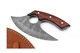 Super Knife Handmade Damascus Steel Ulu Knife - Fixed Blade knife for Choppin...
