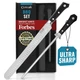 Cutluxe BBQ Knife Carving Set &ndash; 12" Brisket Knife & 10" Honing Rod, Butcher K...