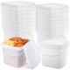 Mifoci 12 Pcs 5 Qt 169 Oz 5L Plastic Food Containers Ice Cream Buckets Lids Hand