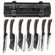 HOSHANHO Butcher Knife Set, Hand Forged Butcher Chef Knife Set with Roll Bag,...