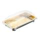 Restaurantware Plastic Sushi Trays 100 Pack of 6.1 x 3.5 x 1.77 Inch With Clear